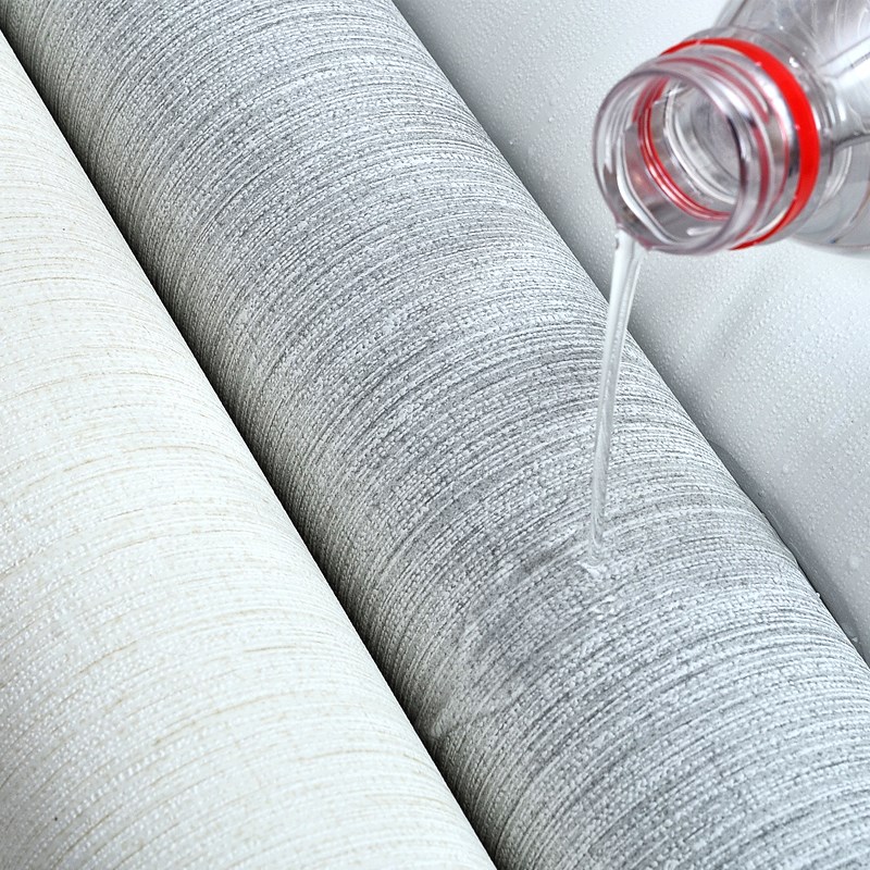 亚麻布纹自粘墙纸素色防水防潮墙贴纸客厅卧室家用加厚自贴墙壁纸