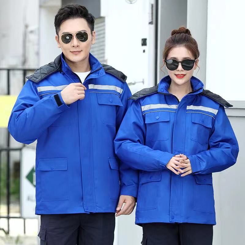 秋冬驰加工作服汽修棉衣男加绒加厚电焊工劳保服建筑装饰耐磨棉服