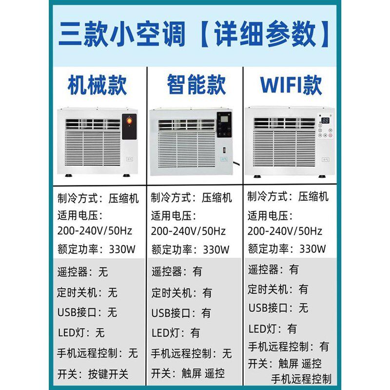 蚊帐空调免安装移动压缩机制冷器便携式床上冷风机节能宠物小空调
