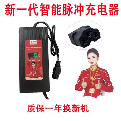 数显电动车充电器铅酸电池48V60V72V84V96V爱电动三轮车二轮玛