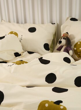 简约风可爱时尚少女全棉纯棉被套单件150x20M0x230厘米被罩单双人