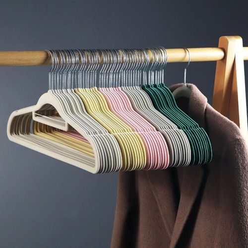 植绒衣架整理师专用无痕家用挂衣超薄儿童衣撑衣柜收纳省空间