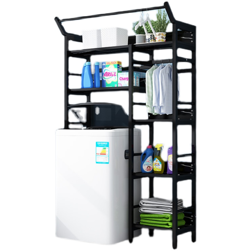 洗衣机置物架阳台储物架滚筒翻盖洗衣机上方架子卫生间浴室收纳架