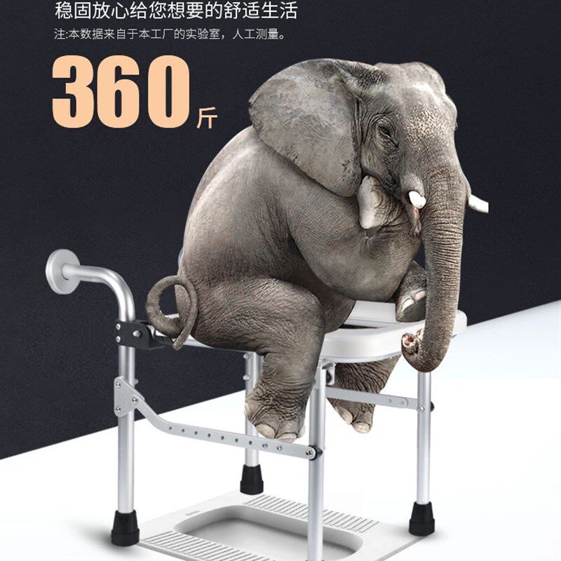 坐便椅老人挂墙结实蹲厕改坐厕加固大便器可折叠蹲坐两用坐便架