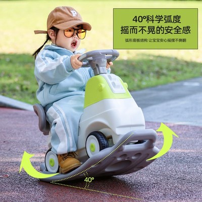 儿童挖掘机玩具车可坐人男女小孩大号工程车可骑滑宝宝滑行溜溜车