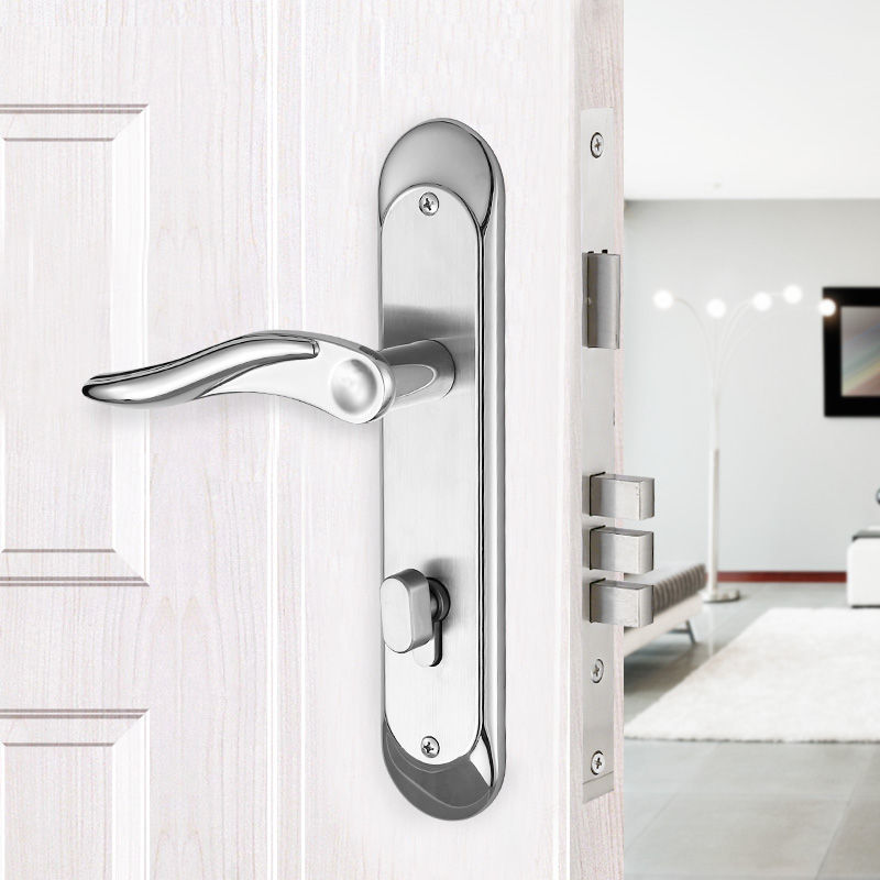 别野85锁体中式不锈钢大门锁室内实木门锁 子母门简约锁大门静音