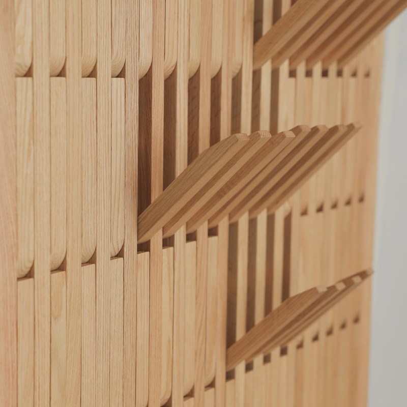 钢琴键衣帽架钢琴键挂衣板墙壁置物架电表箱遮挡红橡木木条挂钩