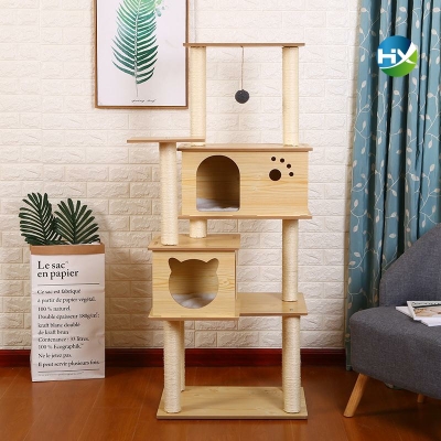 宠物猫生活用具猫爬架树屋枯树猫窝猫树一体花朵猫咪多功能环保
