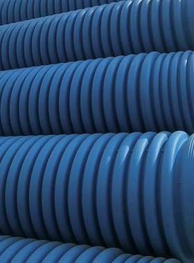 蓝色MUHDPE合金管 HDPE-M改性聚乙烯双壁波纹管DN300-DN800