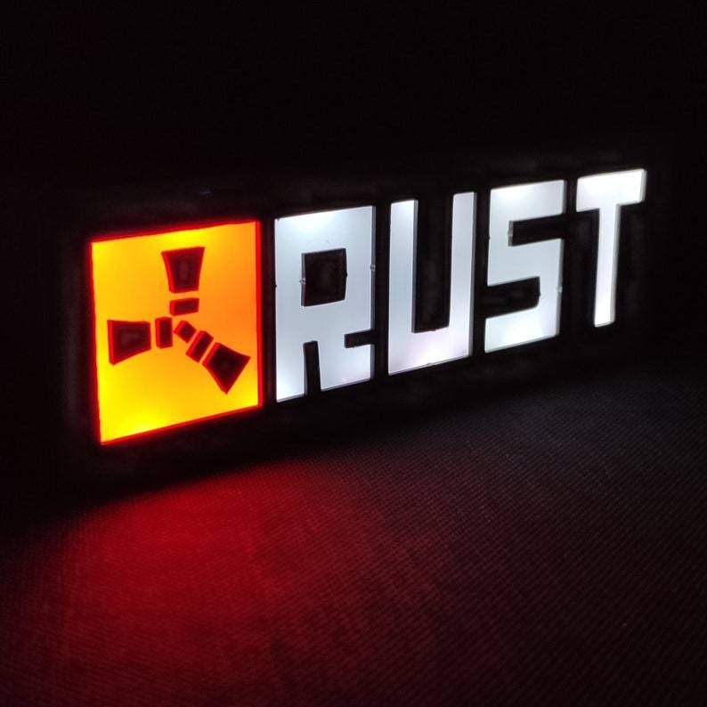 热销 rust创意灯箱夜灯游戏周边led灯气氛灯家居装饰