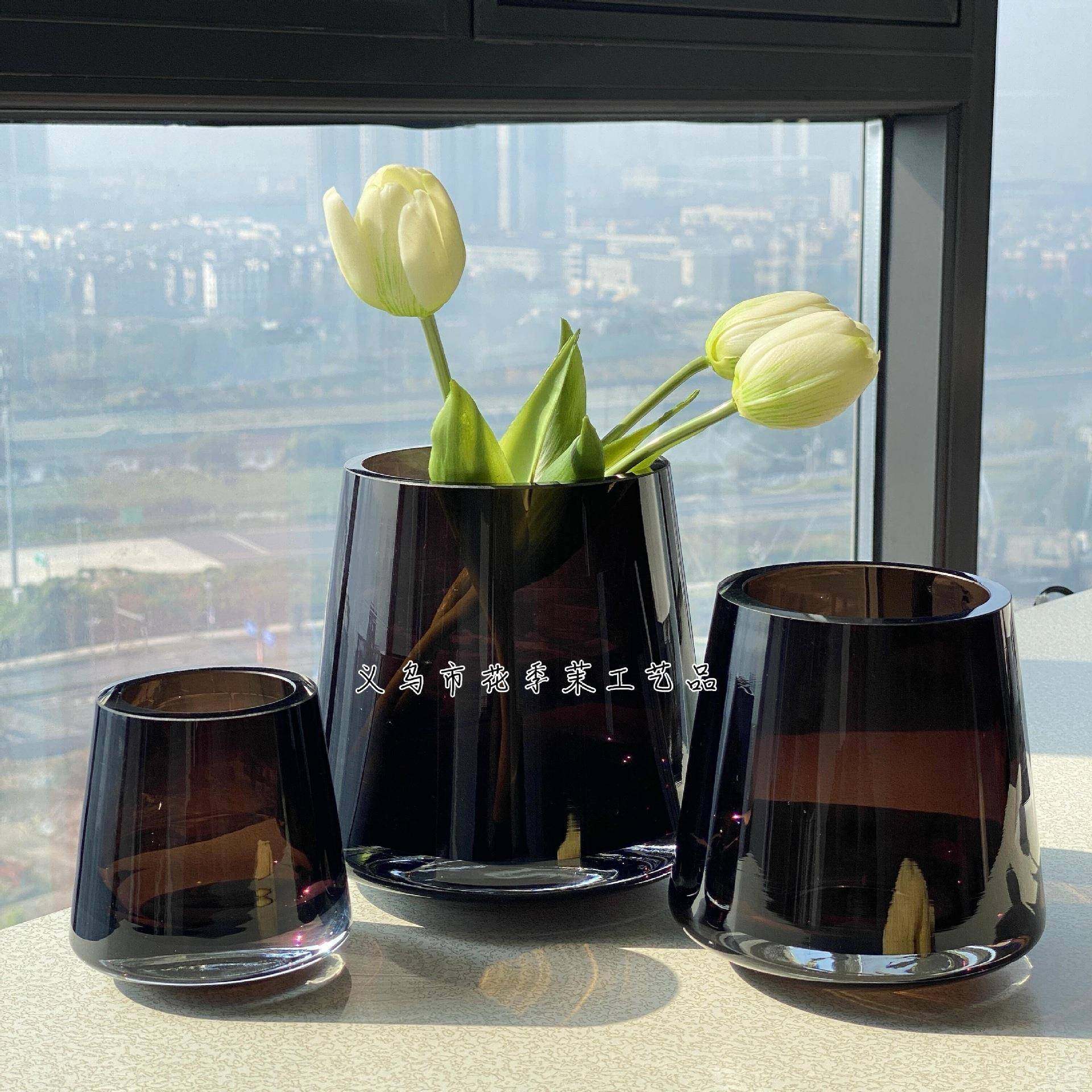 HJM-丹麦进口轻奢简约琉璃玻璃花瓶家居客厅洽谈桌插花软装饰摆件,机械设备,其他机械设备,淘宝优惠券,粉丝福利购,淘宝优惠卷