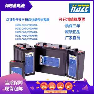 海志HAZE蓄电池HZB2-100 2V300AH 400 500 直流屏应急储能UPS备用