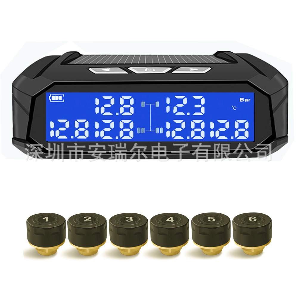 2轮货车商务车矿车重卡胎压监测器太阳能监测传感器高精度监测