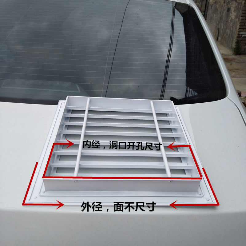定订做铝合金防雨百叶窗回出风排风口检修散流器暖气罩固定回风口