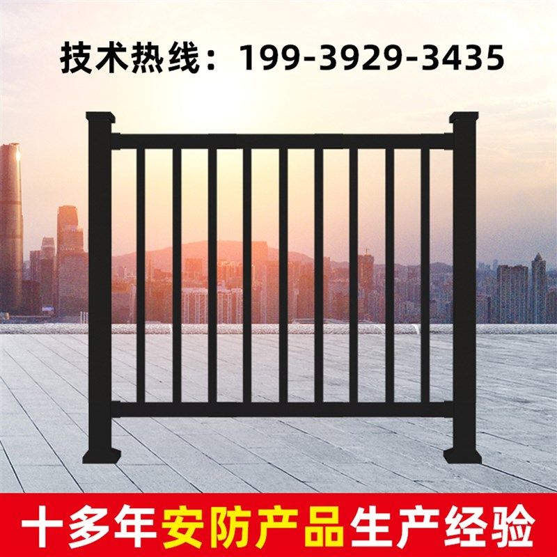 小区电动门平开门配套护栏人行通道护栏电动栅栏小门护栏立柱