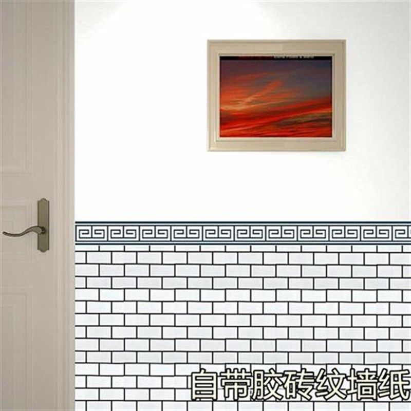 1米宽大卷墙纸自粘商用饭店餐馆包房翻新烧O烤店墙裙防水防潮贴纸