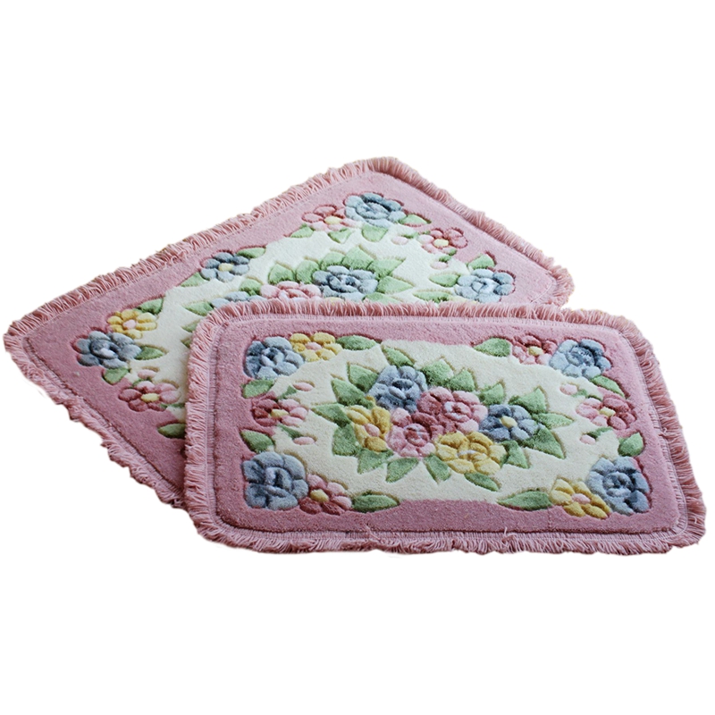 玫瑰花客厅地垫门口脚垫防滑垫入户蹭灰大门垫卧室床边毯家用地毯