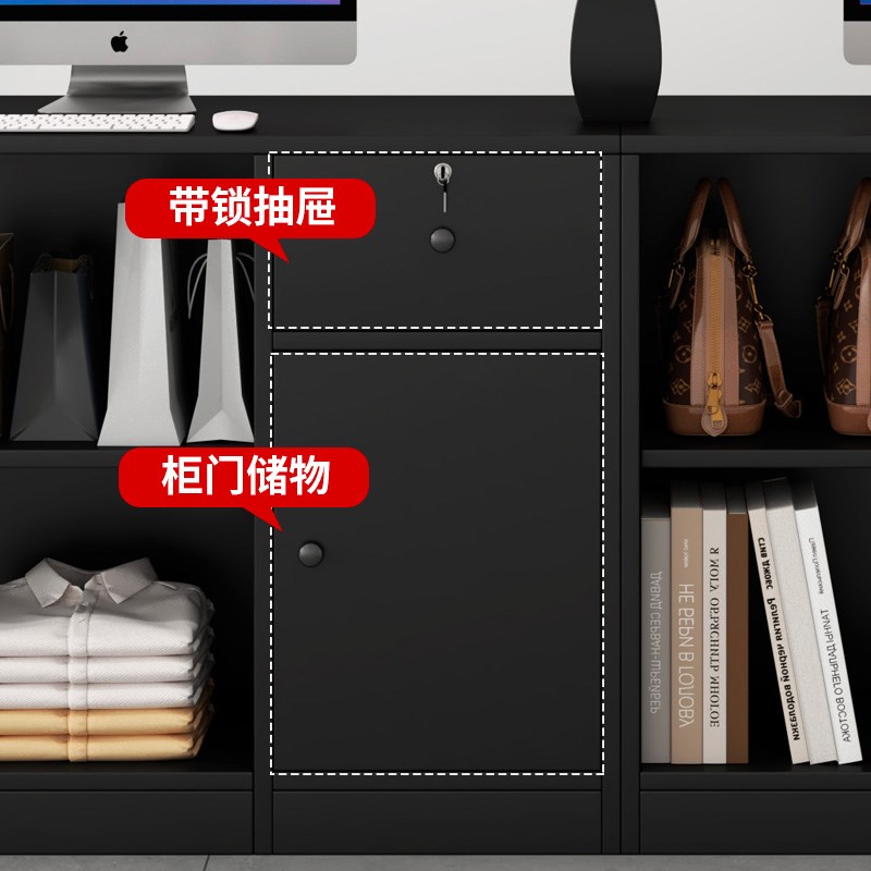 收银柜台店铺小型储物柜台简约现代服装鞋店奶茶办公前台桌接待吧