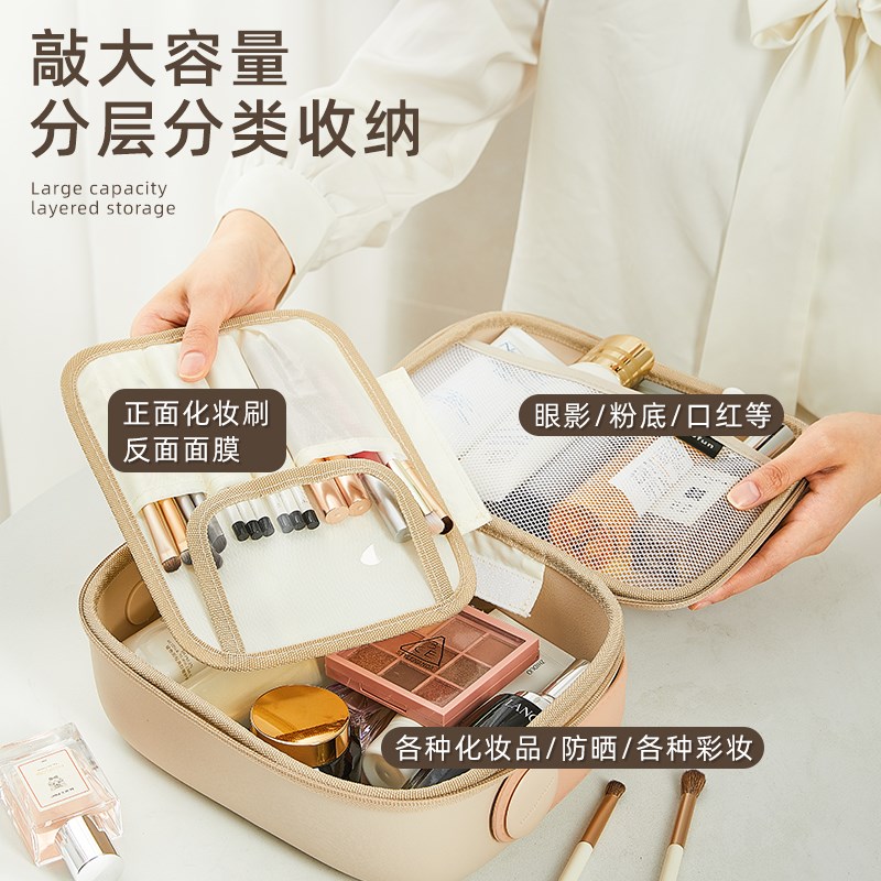 化妆包女2024新款高端便携旅行随身手提化妆袋大容量护肤品收纳包