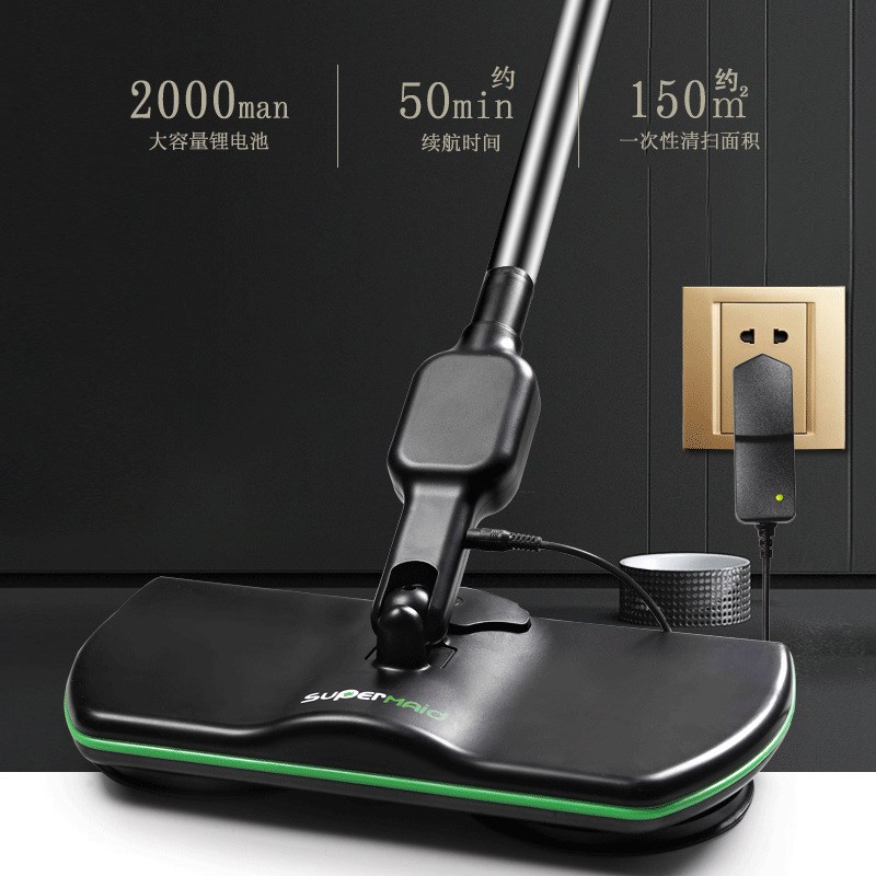 手推式无线电动拖把家用拖地擦窗擦墙清扫旋转打蜡扫地机懒人神器
