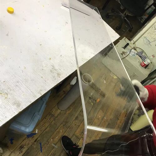 亚克力圆弧L型U型N型防护罩板  透明白色有机玻璃机器设备门挡板