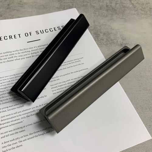 意式內嵌拉手柜门衣柜免打孔推拉门现代简约暗装榻榻米极简门把手