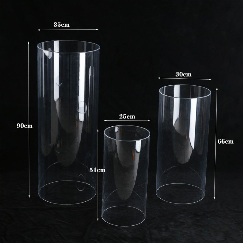 婚庆道具透明亚克力圆柱甜品台展示架婚礼路引迎宾区花架装饰摆件