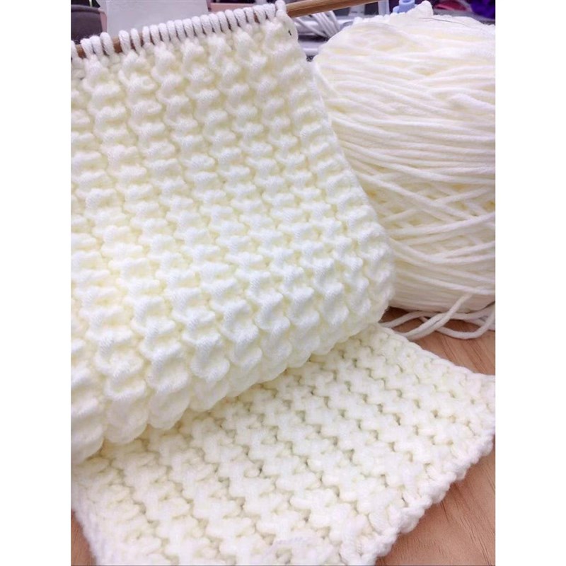 情人棉手工编d奶iy2021-01自织围巾织毛线团粗线手编材料包送牛男