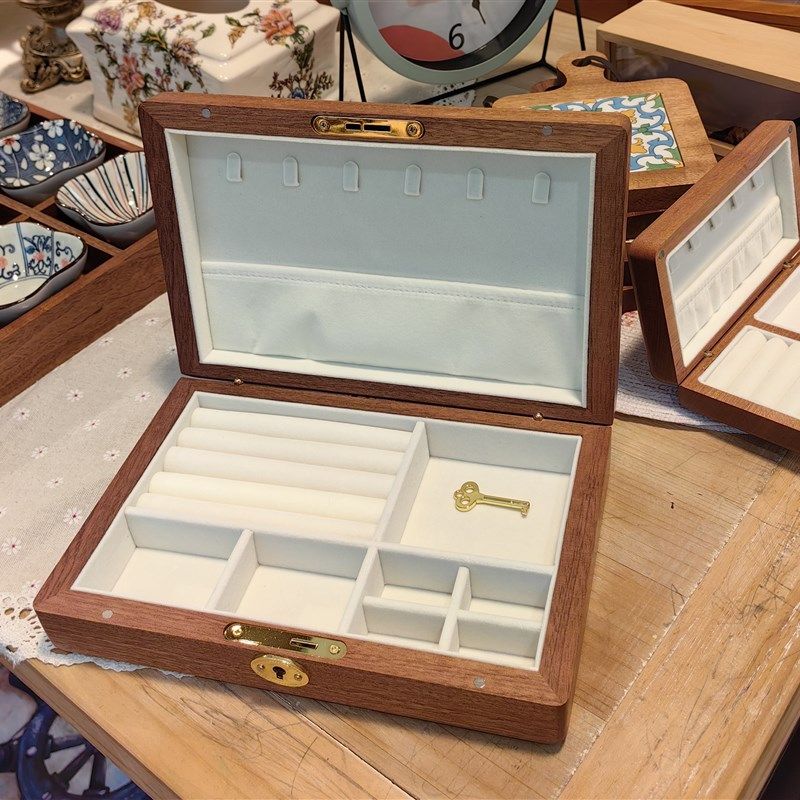 高颜值 大号乌檀木首饰盒(带锁) 26*17.5*6,收纳整理,首饰盒,淘宝优惠券,粉丝福利购,淘宝优惠卷