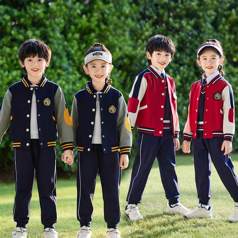 学院风小学生校服套装秋冬新款男女儿童班服棒球服六件套幼儿园服