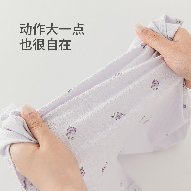 乖奇熊女宝宝连体衣夏季薄款长袖空调服弹力婴儿公主哈衣爬服周岁