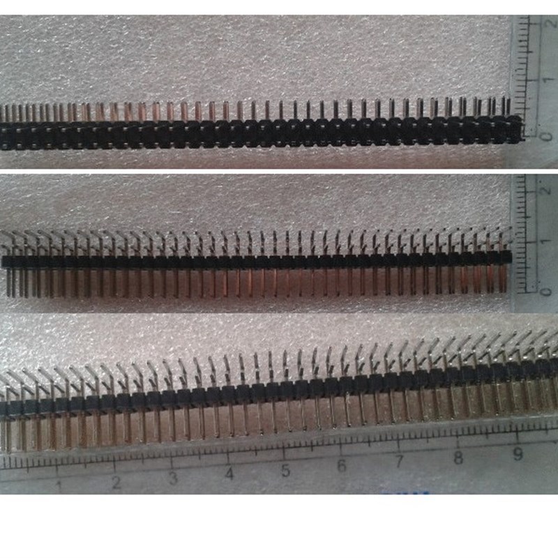 2.54间距双排弯针 单排弯针 单排针 双排针  1*40P 2*40Pmm