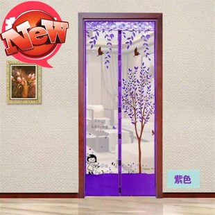 饰帘f简易空调帘卷帘移 房间冷气铁门窗纱网m防蚊窗帘磁性纱窗门装