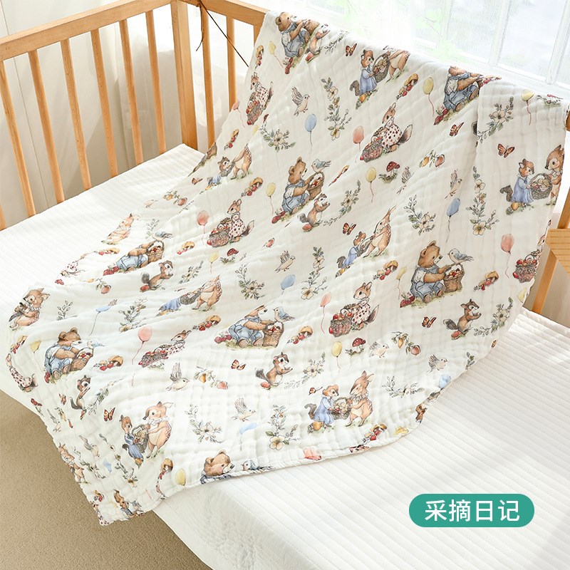 六层纱布新生婴儿浴巾幼儿宝宝儿童纱布洗澡浴巾大毛巾春夏款