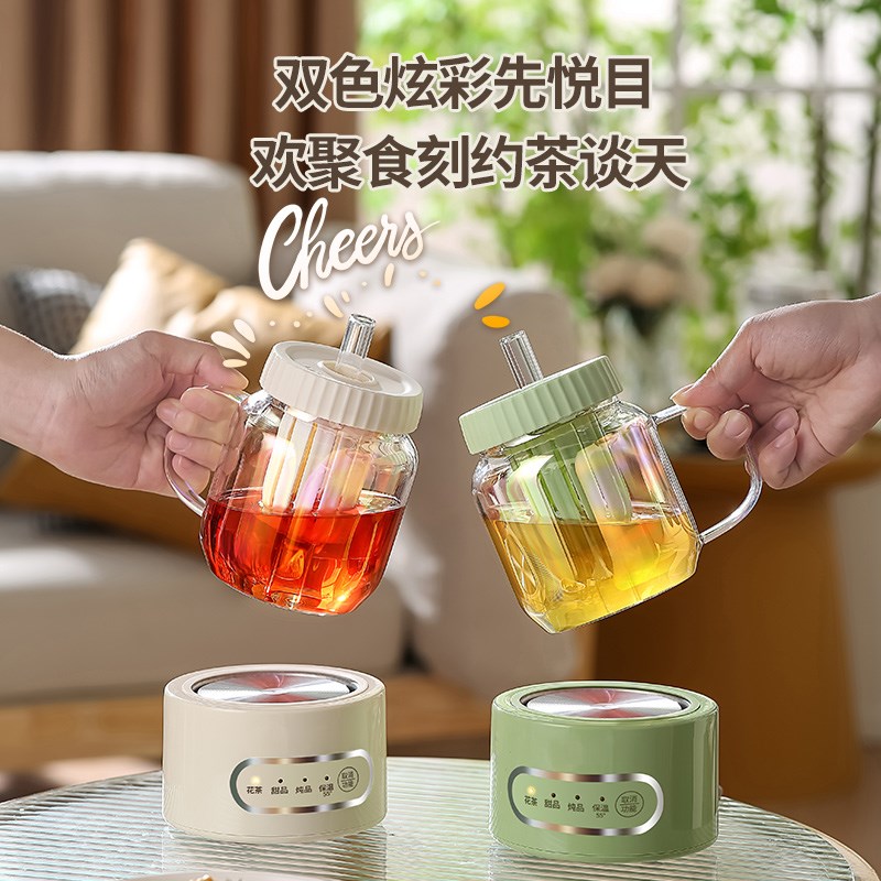 全玻璃电热水杯多功能办公室小型迷你养生杯家用全自动花茶煮茶杯