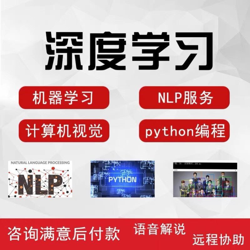 python深度机器学习nlp图像算法opencv神经网络pytorch预测代跑