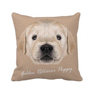 受训过的金毛猎犬动物方形抱枕靠枕沙发靠垫双面含芯礼物