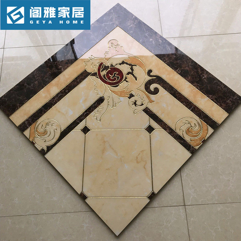 客厅地砖拼花瓷砖拼图800x800 欧式地毯砖抛晶砖入户玄关过道走廊