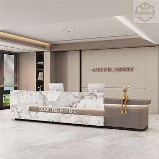 烤漆物业医美口腔诊所办公公司酒店大厅民宿吧台前台桌接待收银台