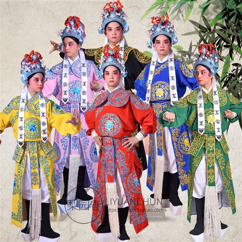 戏曲演出京婺越剧服装戏剧u摄影武侠古装武将武生舞台白色团花箭