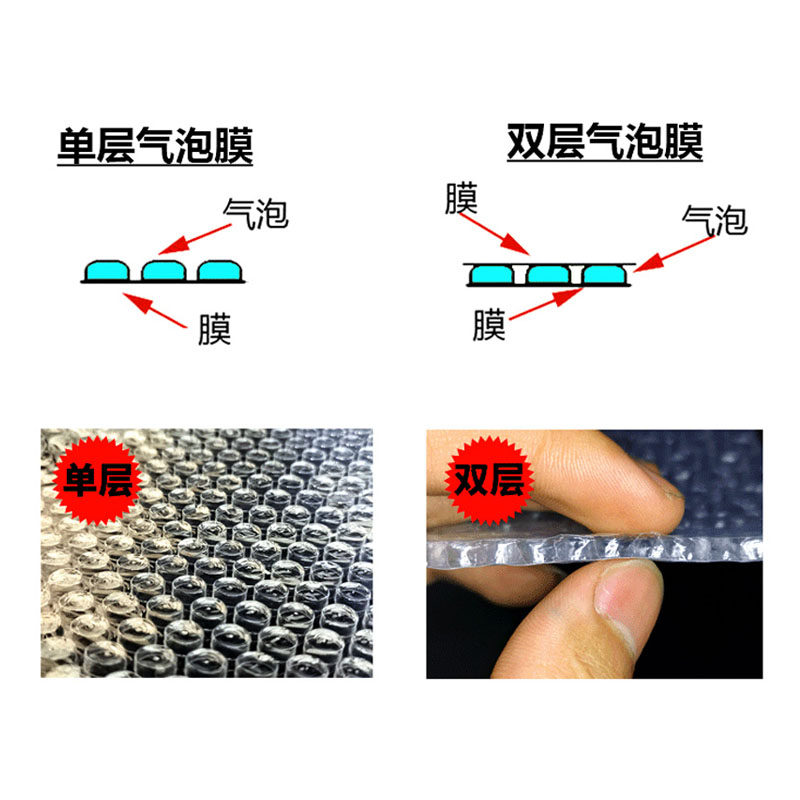 1520cm加厚气泡袋双层防震防水打包泡沫包装袋子塑料保护膜定制