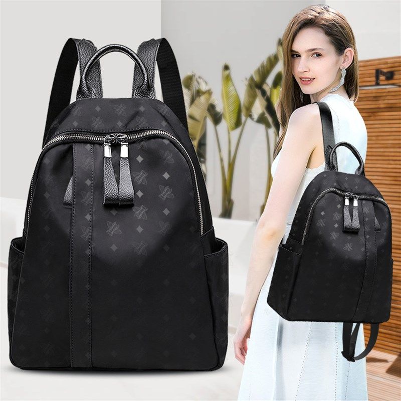 牛津布双肩包女士2024新款时尚书包包大容量防水轻便帆布旅行背包,箱包皮具/热销女包/男包,双肩背包,淘宝优惠券,粉丝福利购,淘宝优惠卷