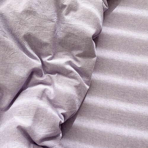 水洗棉香芋紫超柔纯色四件套被套床单女宿舍三件套全棉四季款