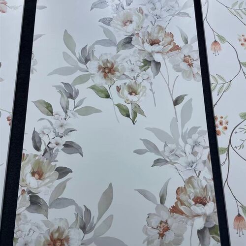 法式连纹花砖600x1200奶油风卫生间瓷砖绿色墙裙花片厕所玄关墙砖