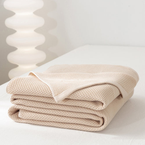 毛巾被办公室午睡毯沙发盖毯蜂窝披肩毛毯小被子冬季床单毯子