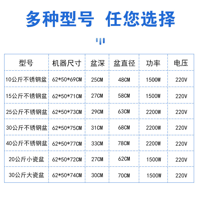 电动瓷盆和面机商用盆式搅面机大饼包子油条全自动不锈钢盆和面机