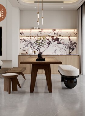 大板瓷砖艺术风酒店别墅客饭厅地砖900x1800民宿厨房化妆室壁砖