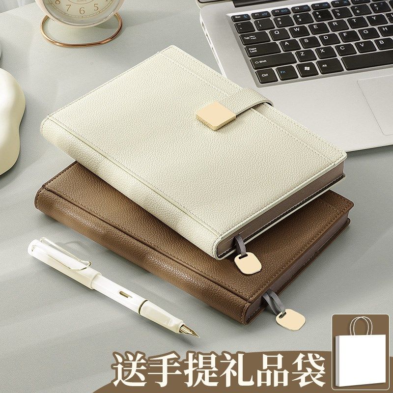 a5笔记本本子加厚简约皮面商务办公工作会议记录日记本2025年新款,文具电教/文化用品/商务用品,笔记本/记事本,淘宝优惠券,粉丝福利购,淘宝优惠卷