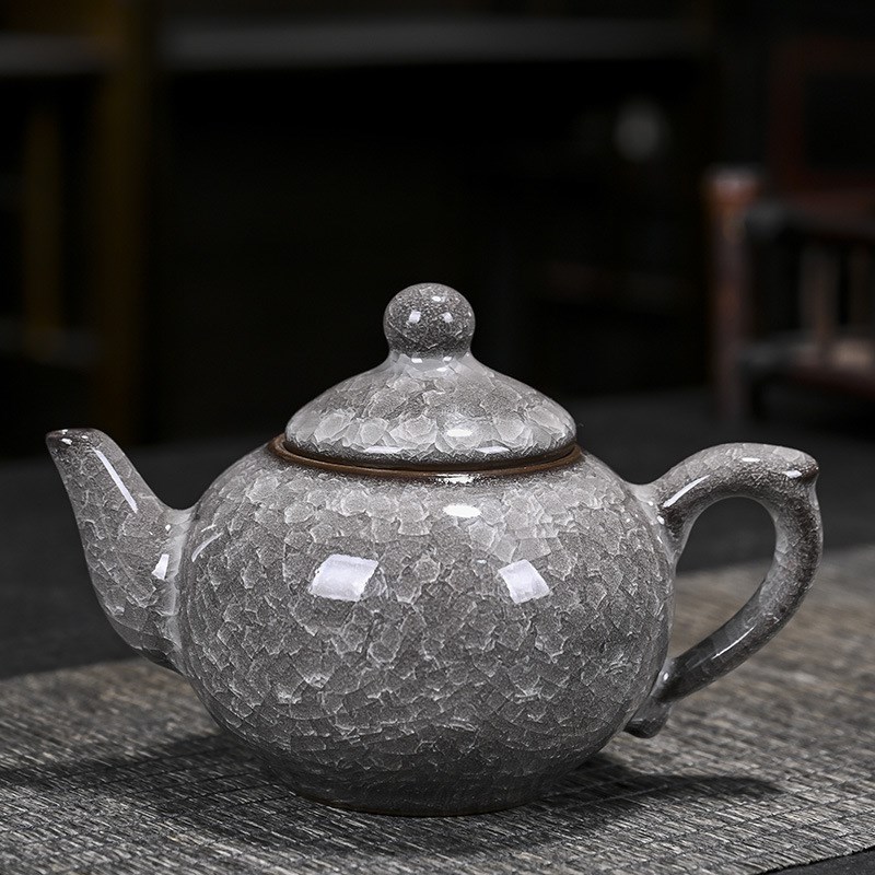 茶具陶瓷送礼功夫茶具黑碎冰功夫茶具套装裂纹主人杯茶壶茶杯商务