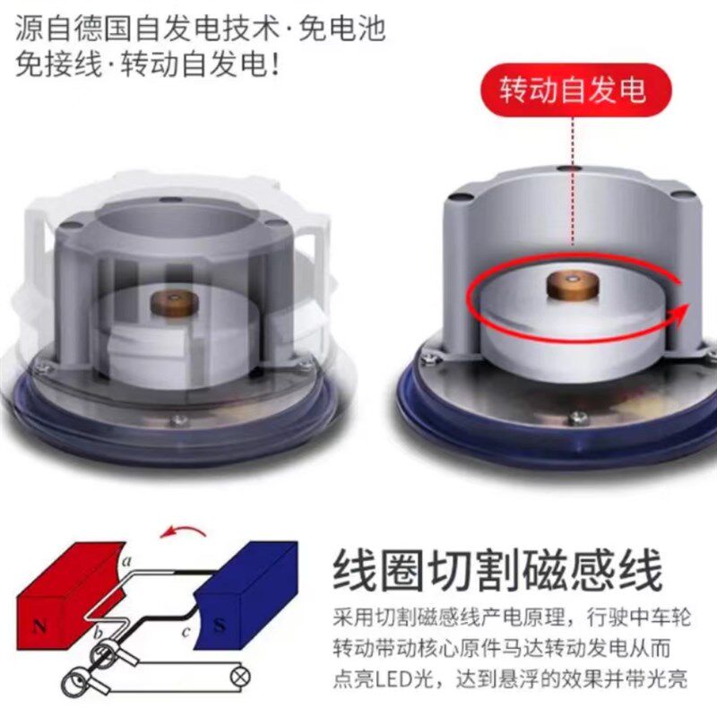 魏牌蓝山轮毂发光轮毂盖磁悬浮徽标灯外饰升级改装汽车配件